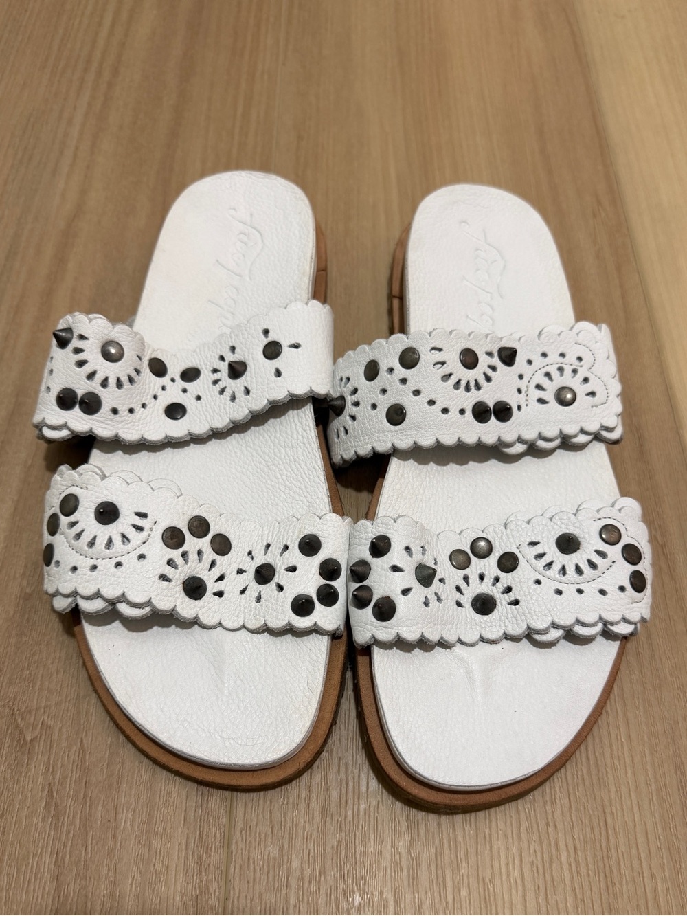 Free People Spellbound Studded Leather Sandals—Size 40 EU